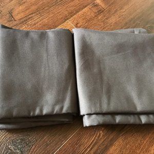 2 x Twill Curtain Panel Charcoal